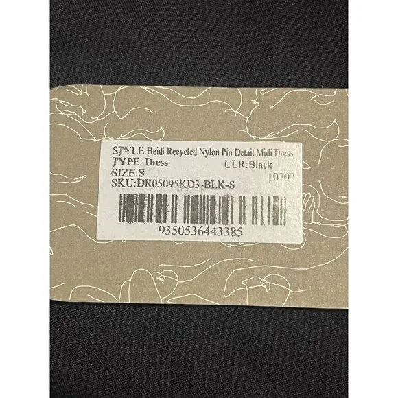 Meshki Heidi Dress Small Black Scoop Neck Backless Maxi Dress Stretch NWT - Picture 11 of 14